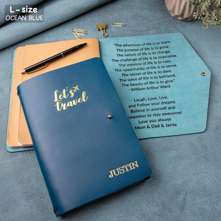 Personalized Leather Rivet Notebook