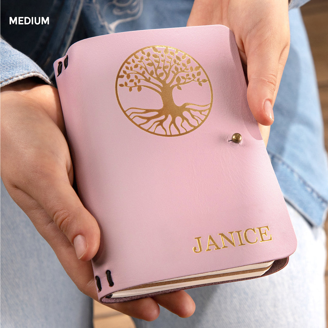 Personalized Leather Rivet Notebook