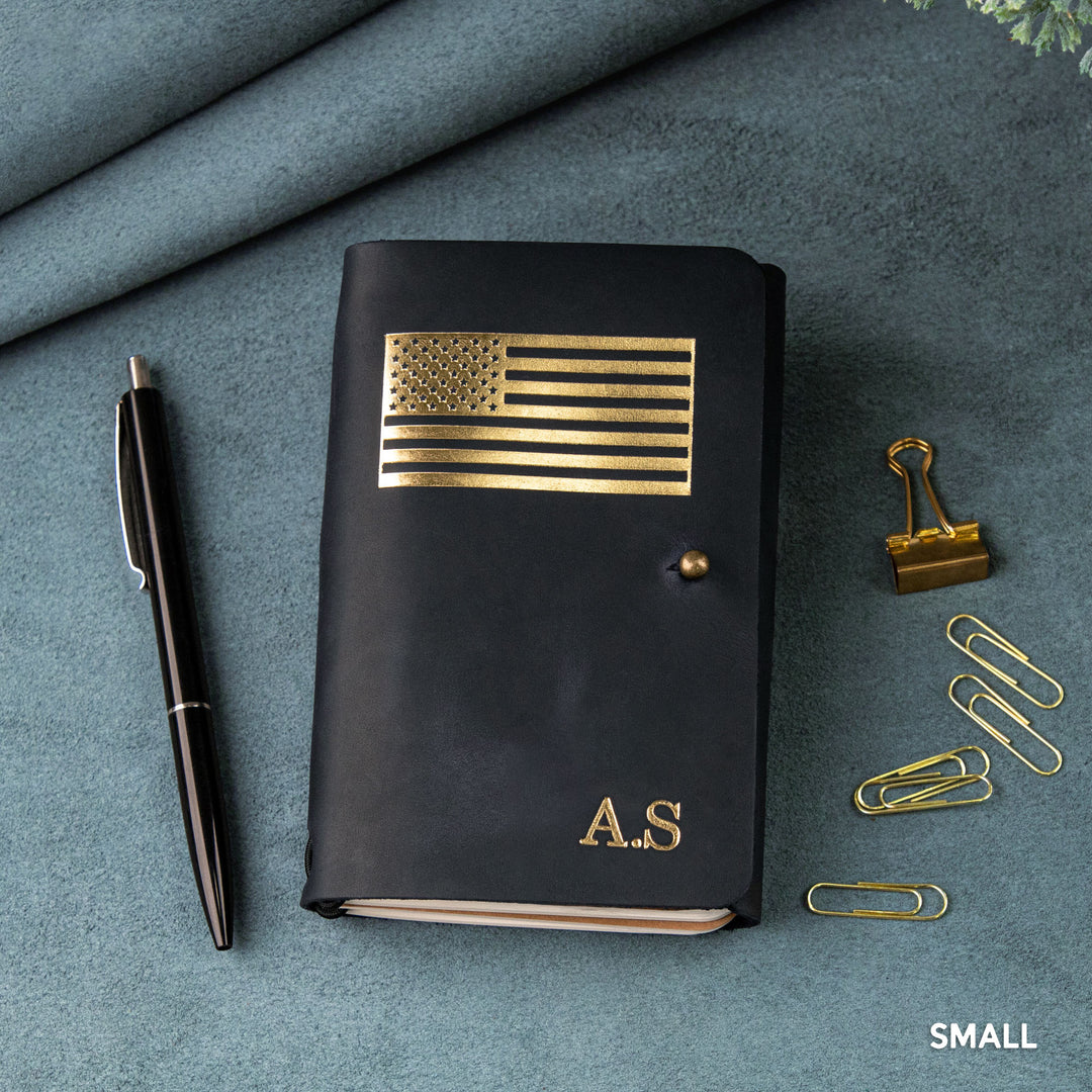 Personalized Leather Rivet Notebook