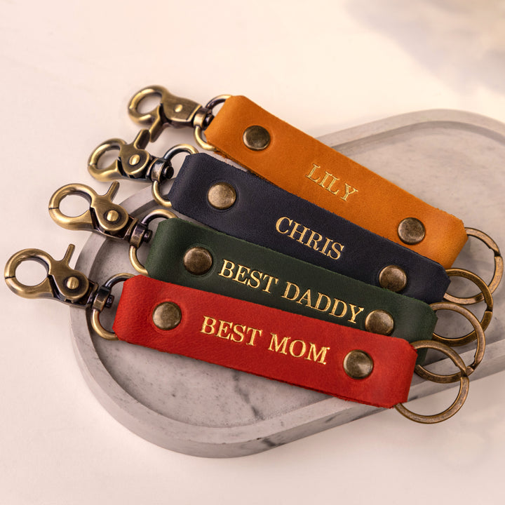 Personalized Leather Key Fob