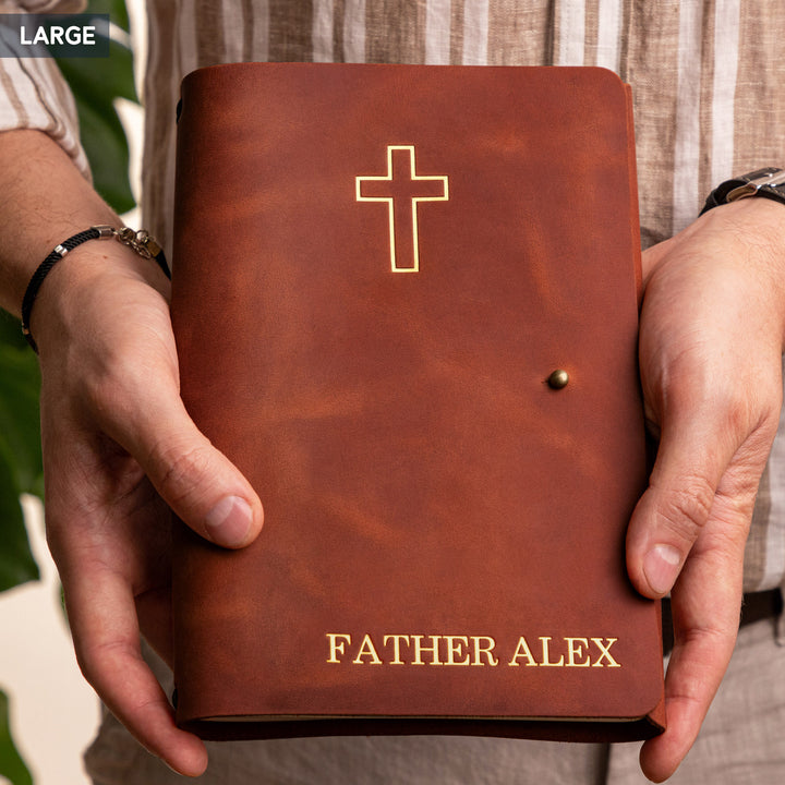 Personalized Leather Rivet Notebook