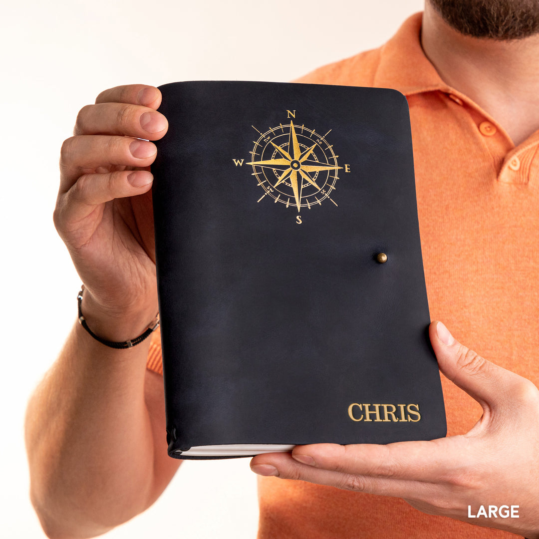 Personalized Leather Rivet Notebook