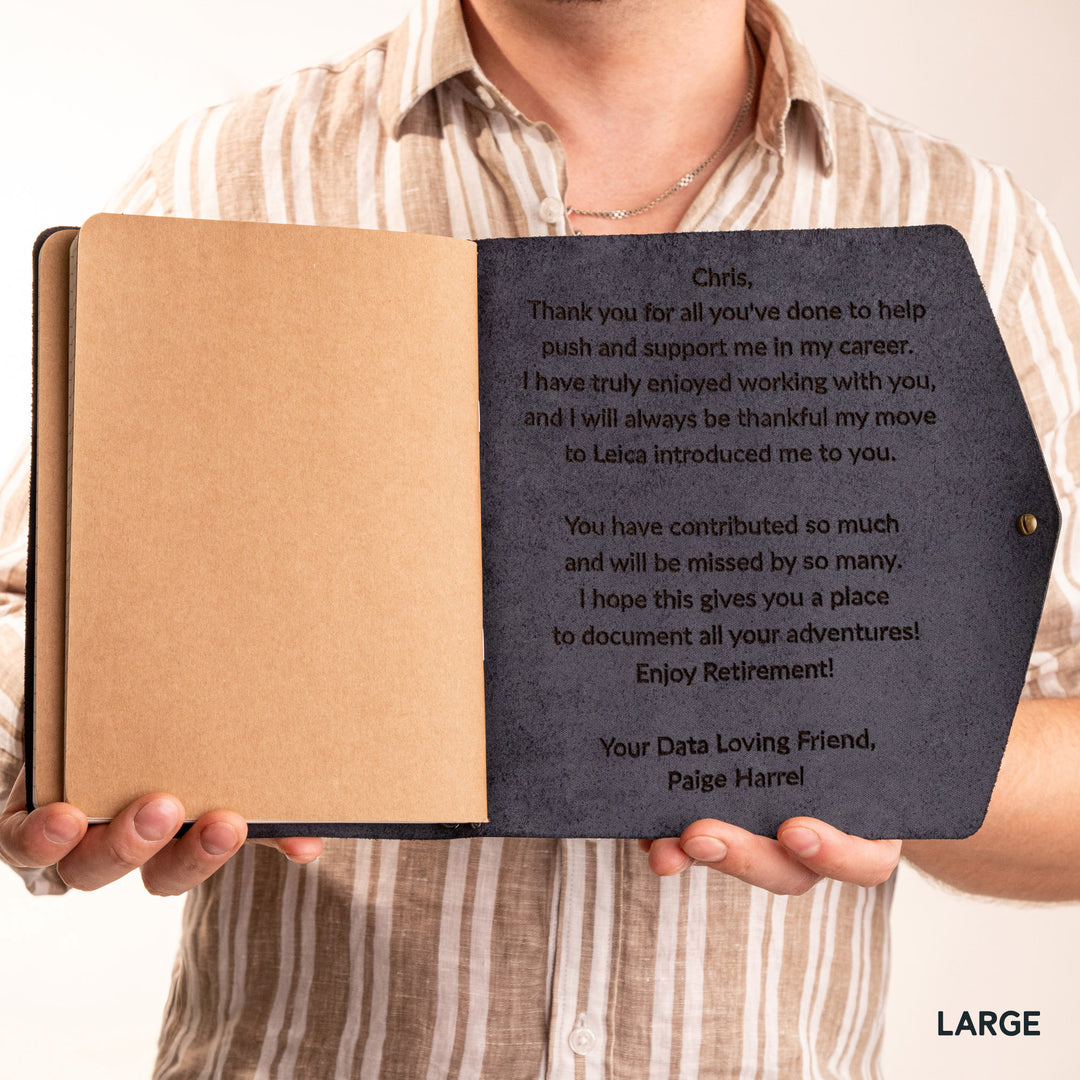 Personalized Leather Rivet Notebook