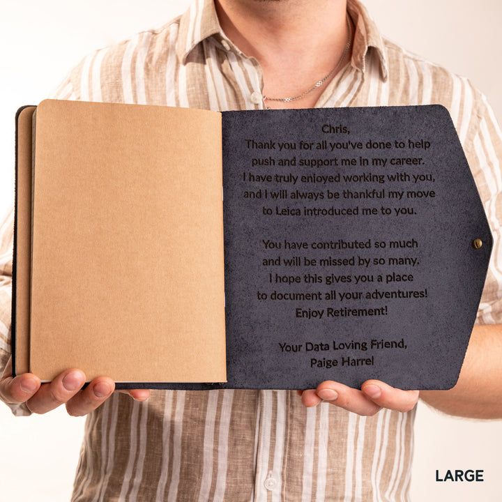 Personalized Leather Rivet Notebook