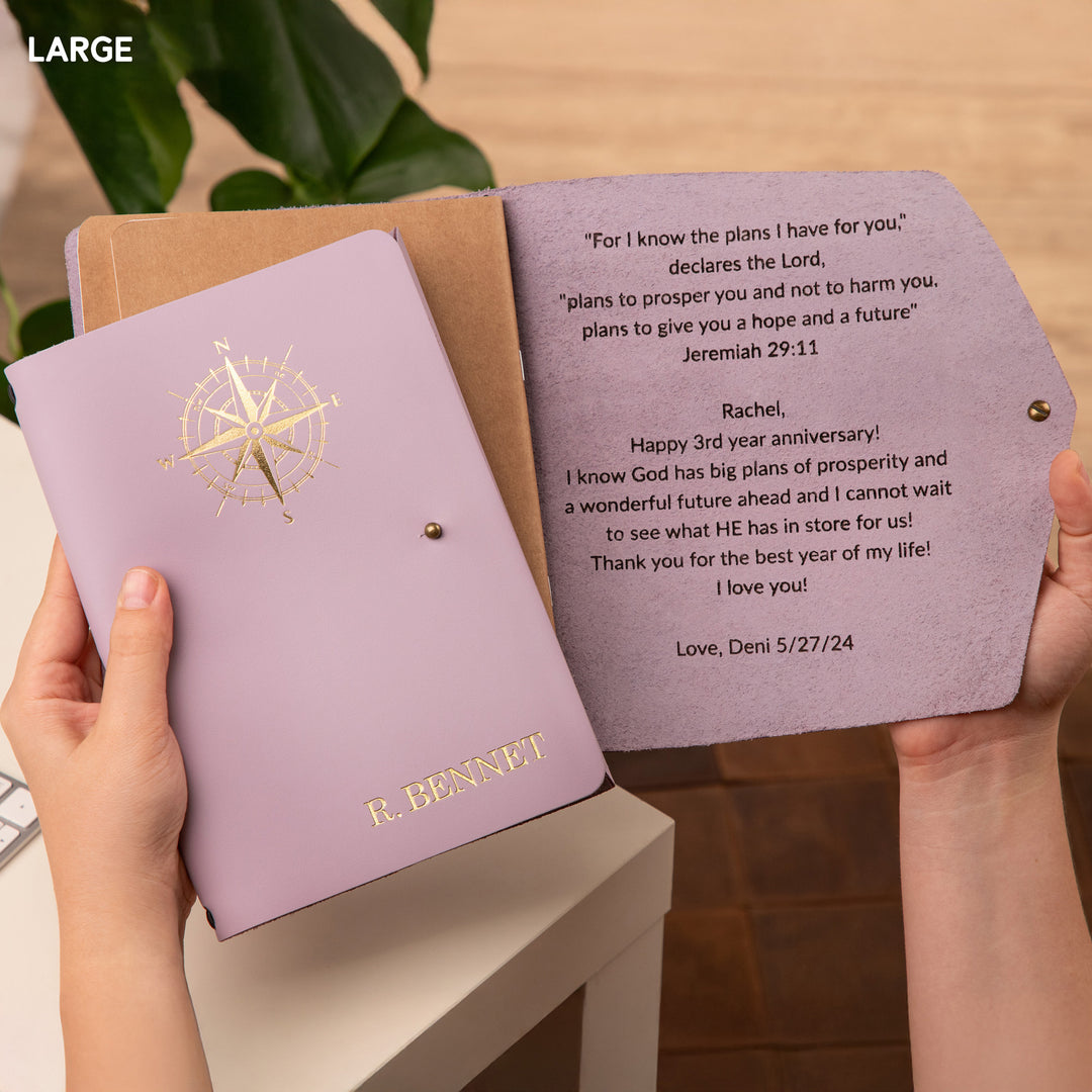 Personalized Leather Rivet Notebook