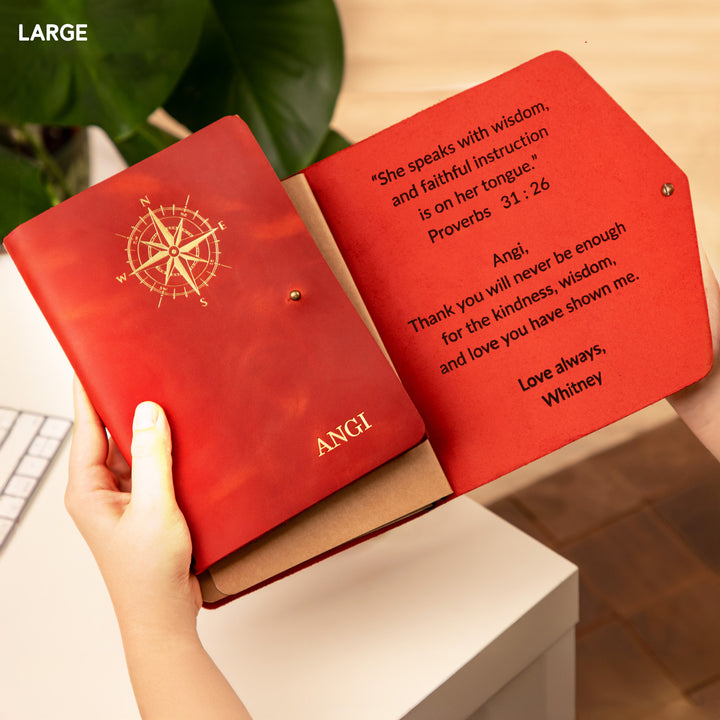 Personalized Leather Rivet Notebook