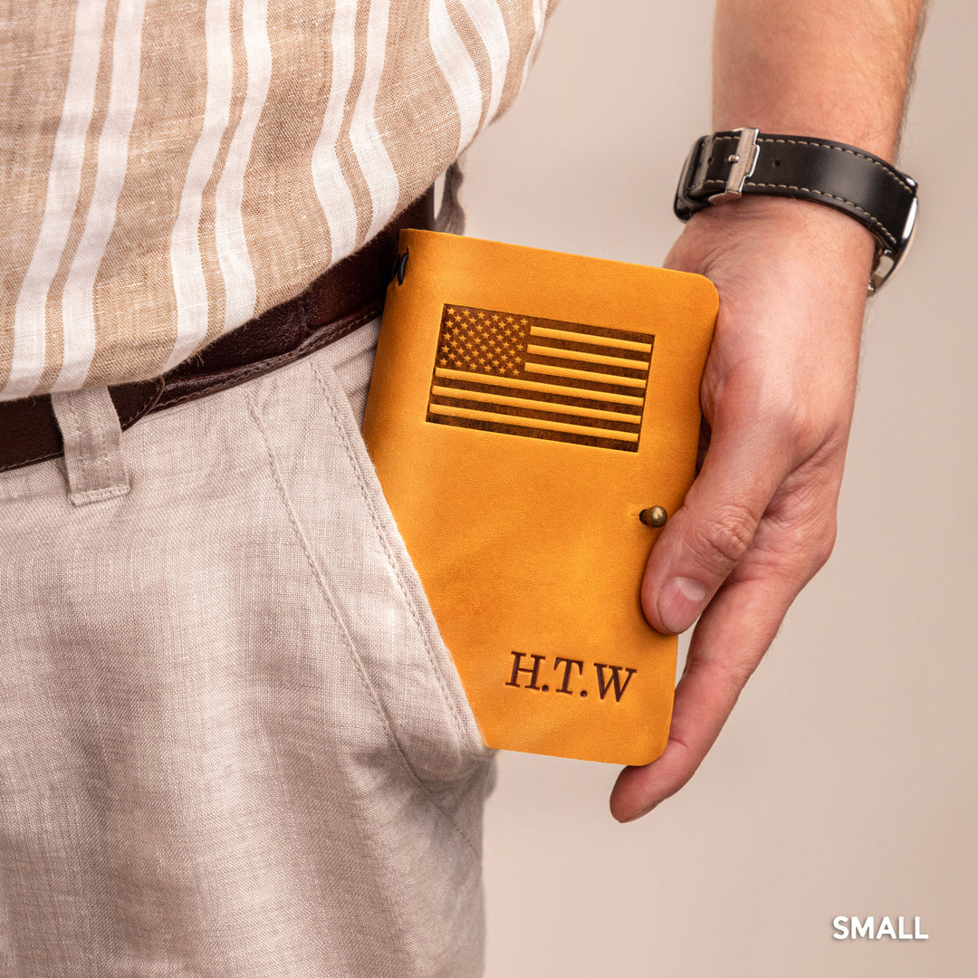 Personalized Leather Rivet Notebook