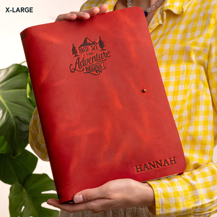 Personalized Leather Rivet Notebook