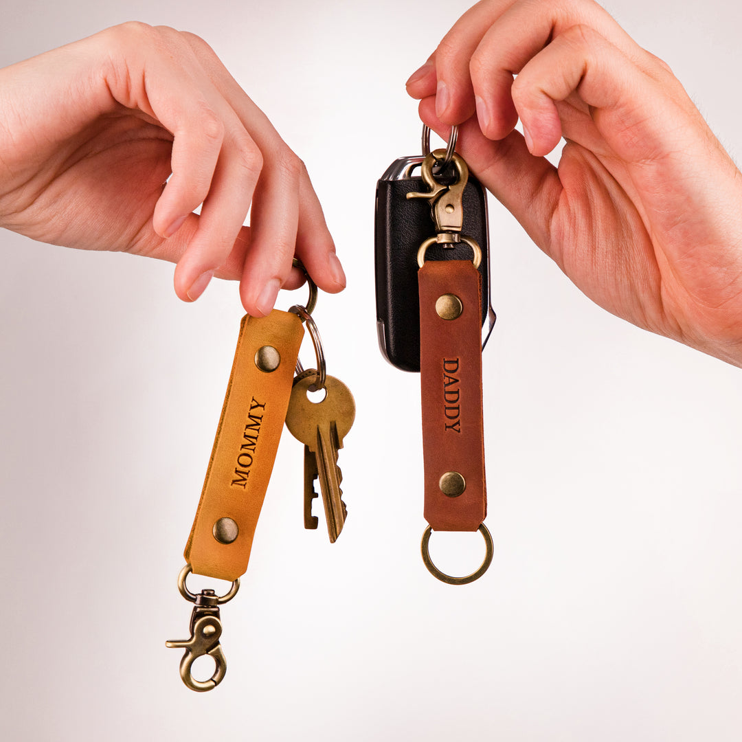 Personalized Leather Key Fob
