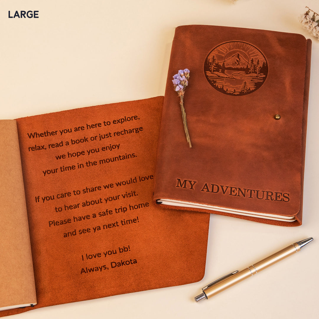 Personalized Leather Rivet Notebook