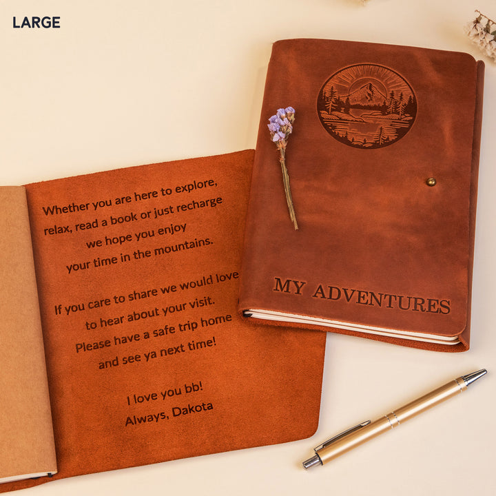 Personalized Leather Rivet Notebook