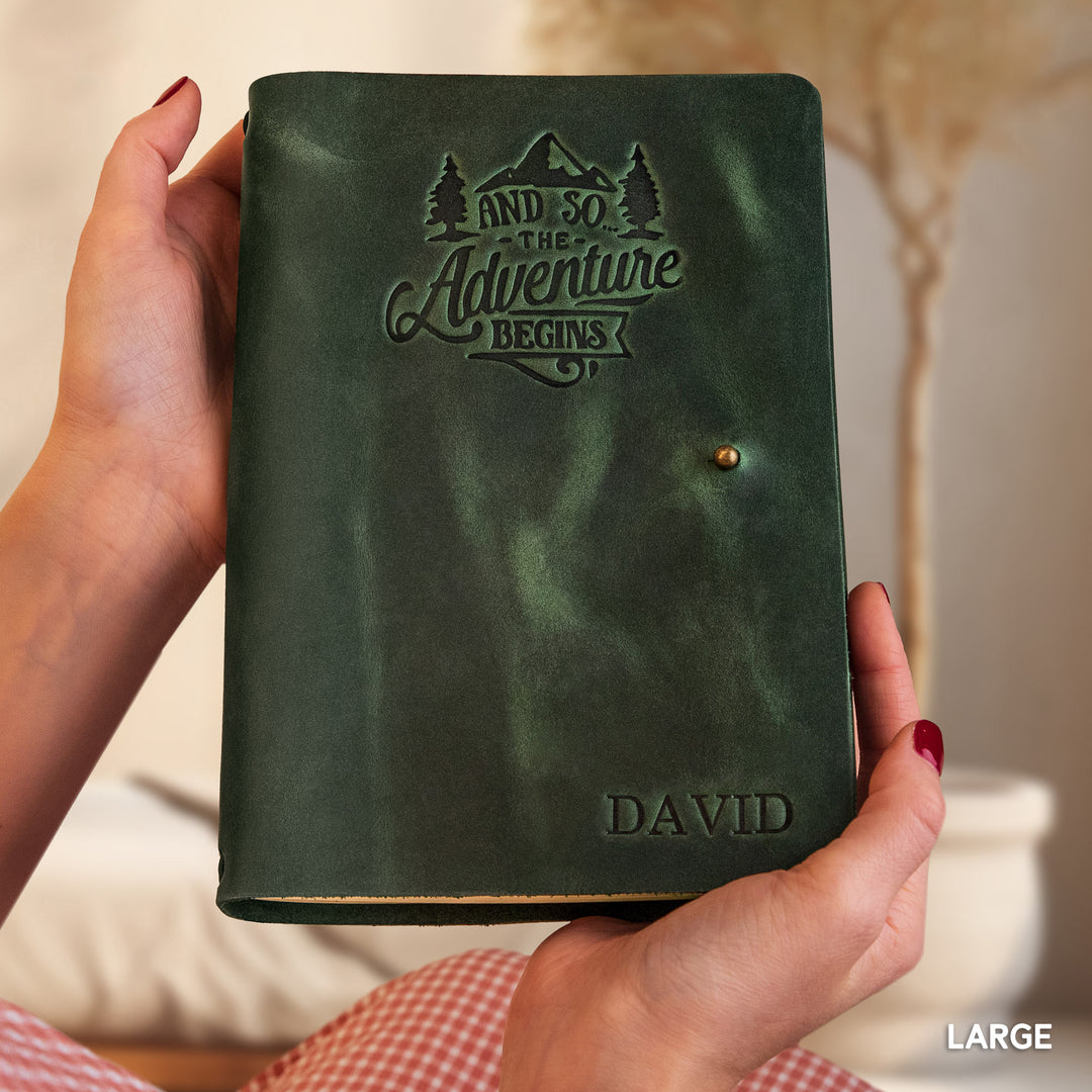 Personalized Leather Rivet Notebook