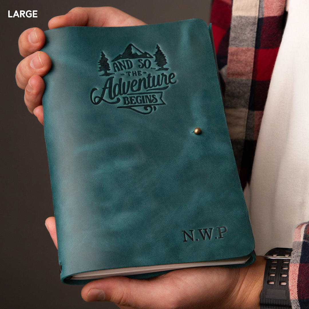 Personalized Leather Rivet Notebook