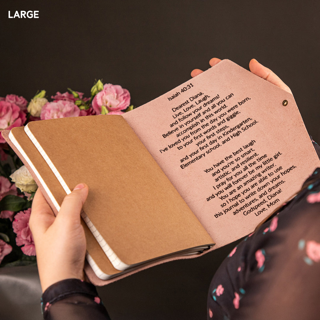 Personalized Leather Rivet Notebook