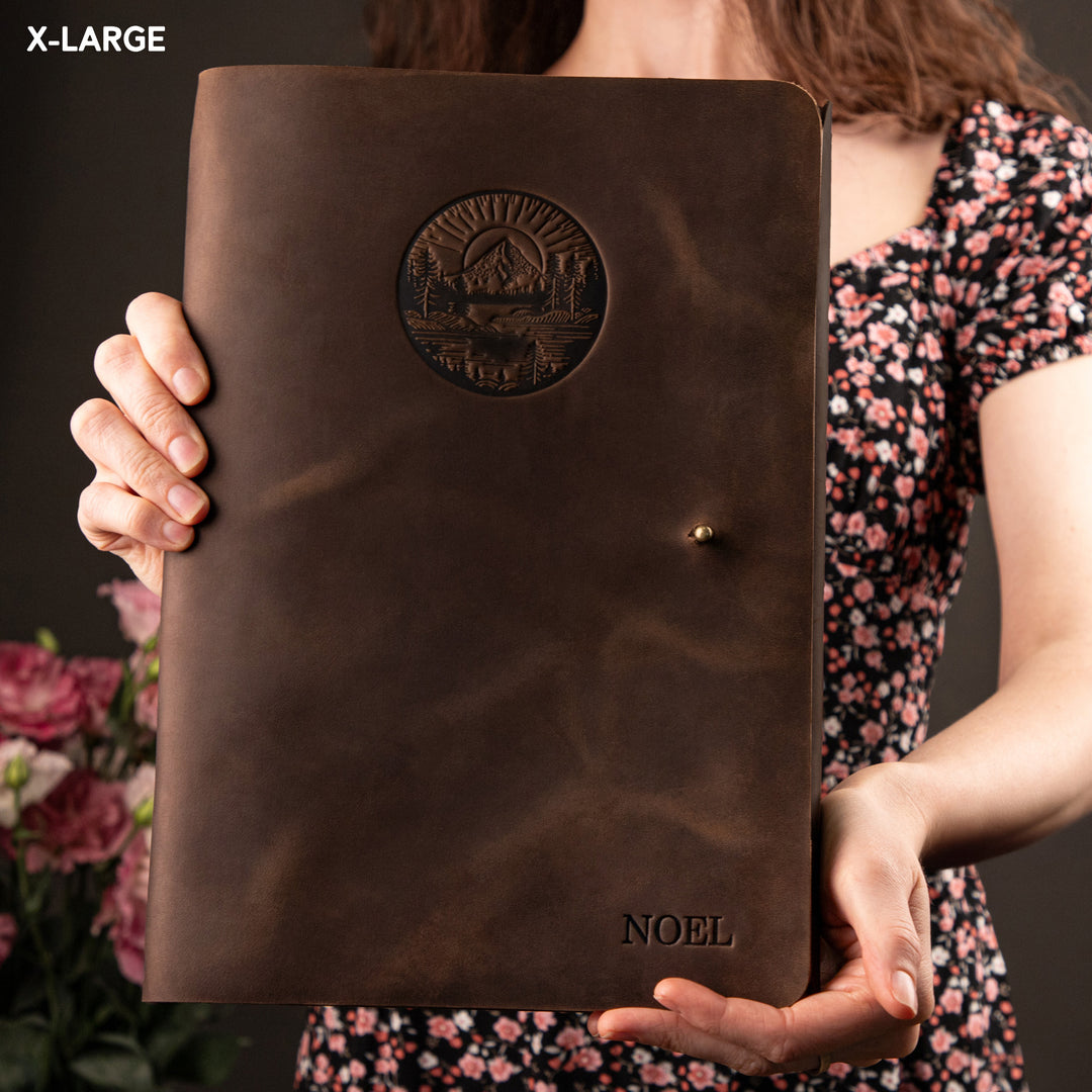 Personalized Leather Rivet Notebook