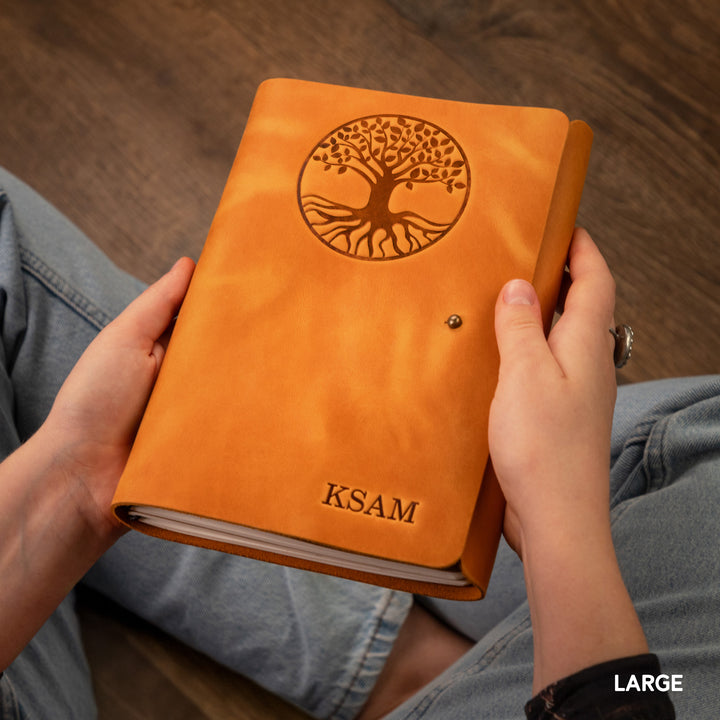 Personalized Leather Rivet Notebook