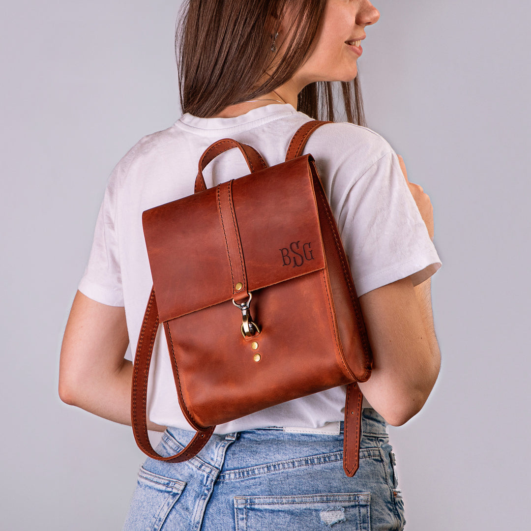 best leather backpack womens personalizable Women’s Top Grain Leather Backpack
