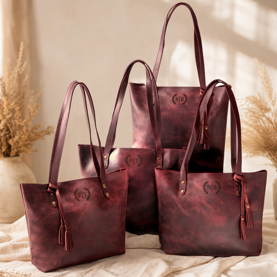 Regular Size Women’s Leather Travel Tote Bag – Everyday Tote Bag, Stylish Lightweight Carryall