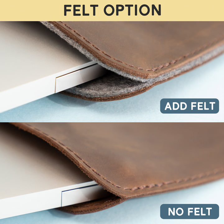 Personalized Leather Laptop Sleeve