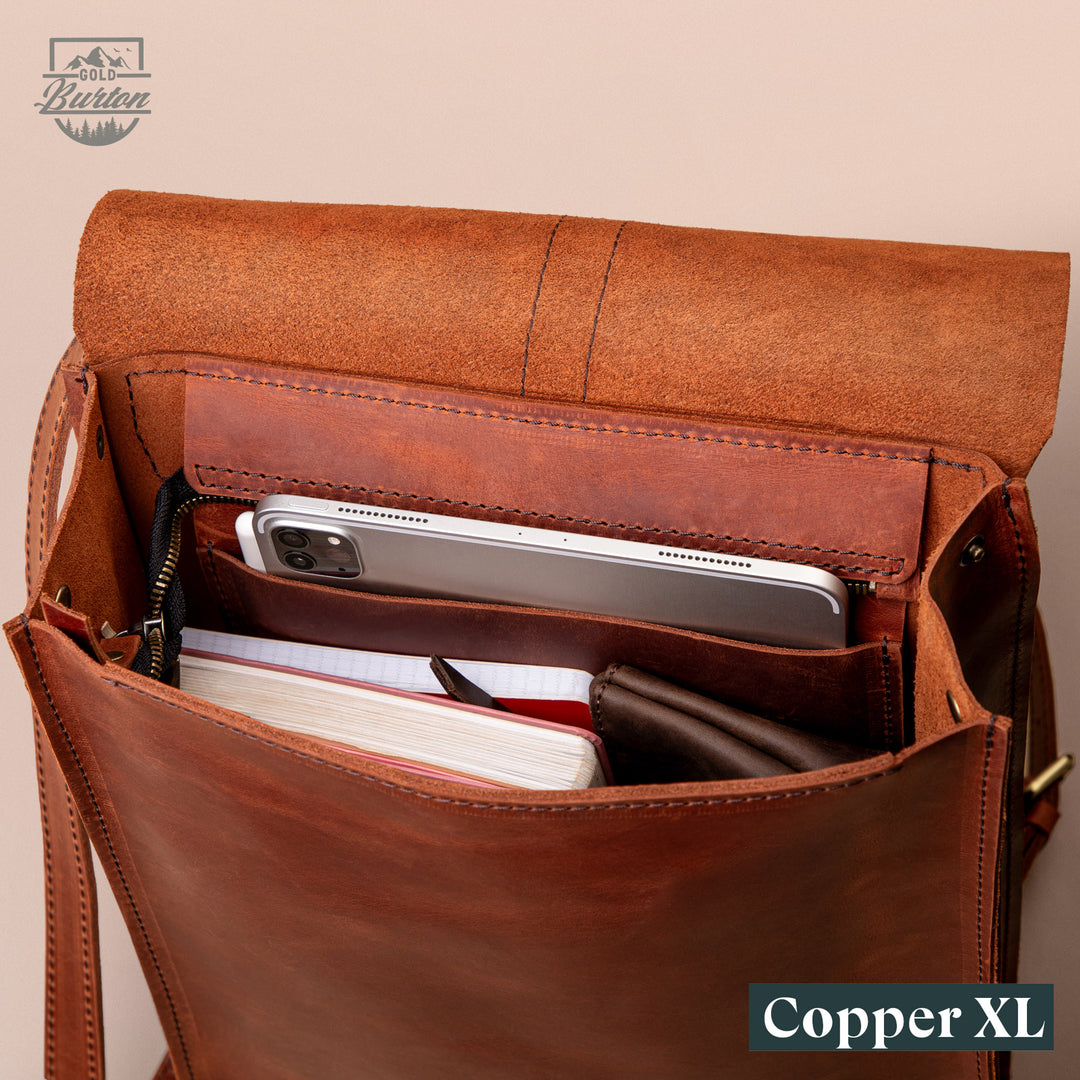 brown leather bags women's backpack Women’s Top Grain Leather Backpack