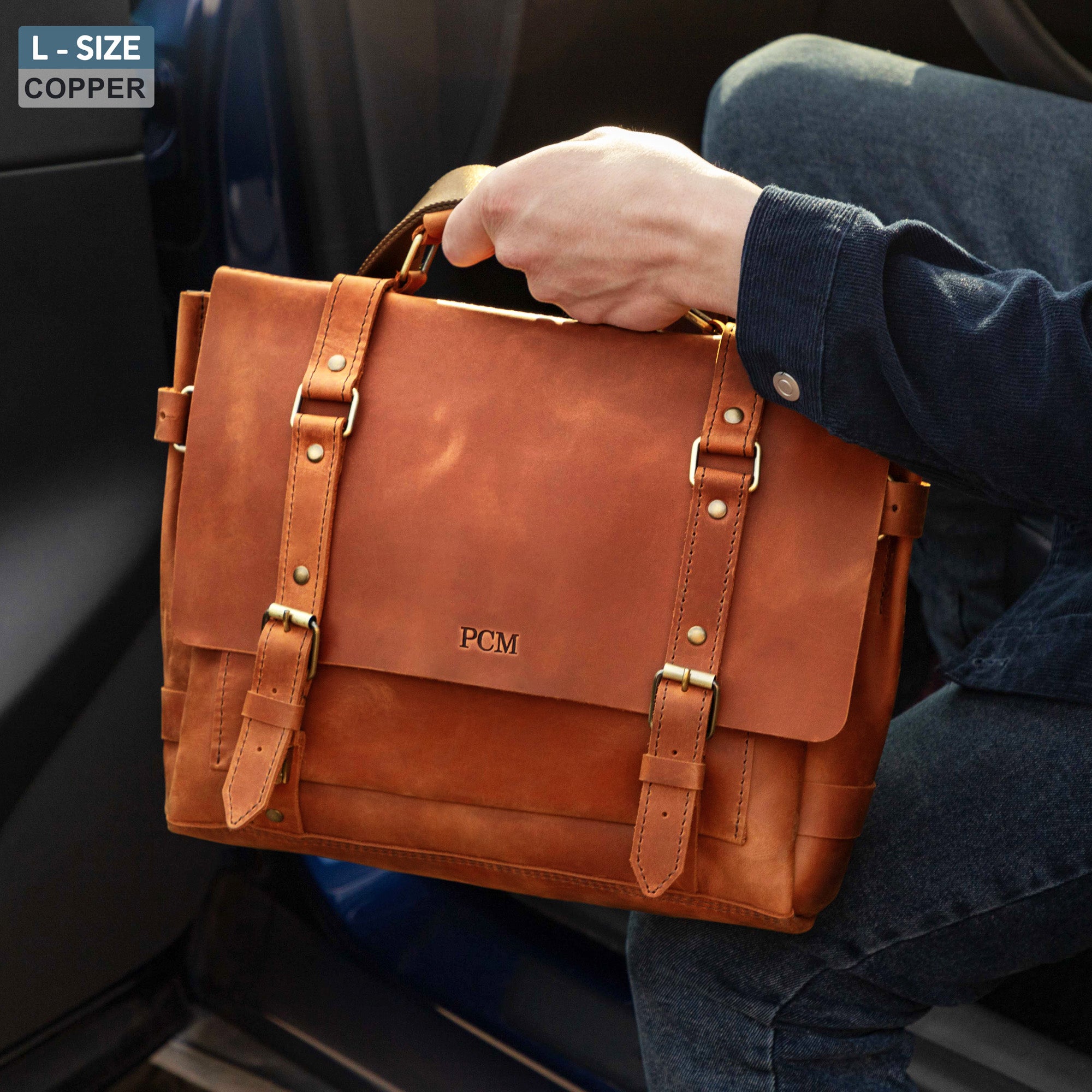 2026 Graduation Leather Briefcase – UNIVERSE OF HANDCRAFTS