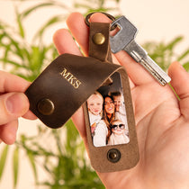 Custom Leather Photo Keychain