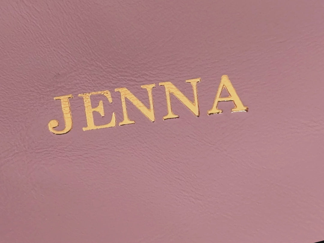 Personalized Leather Makeup bag