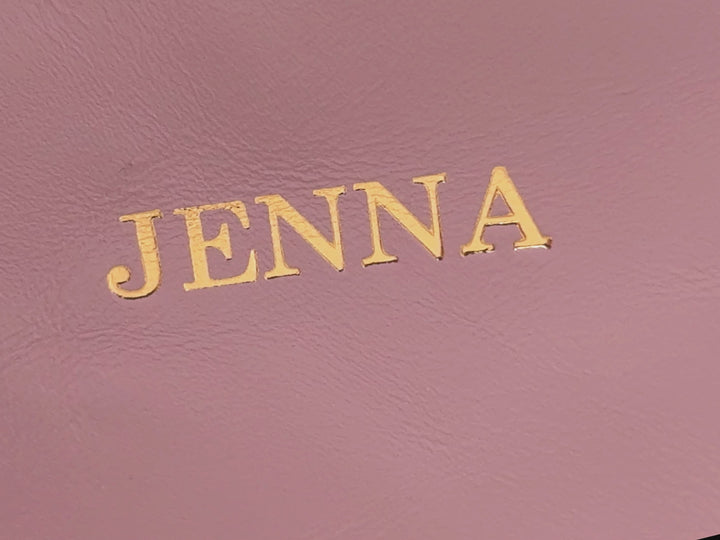 Personalized Leather Makeup bag